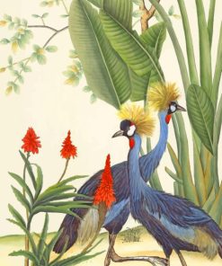 Black Crowned Crane Wildlife Paint By Numbers
