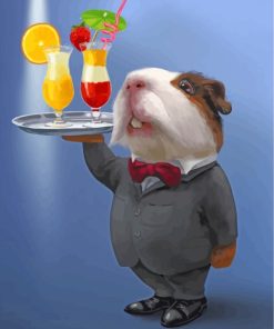 Charming Mouse Waiter Paint By Numbers