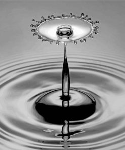 Black and White Water Drop Paint By Numbers