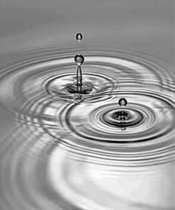 Black and White Water Drop Paint By Numbers