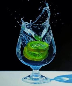 Kiwi in Water Glass Paint By Numbers