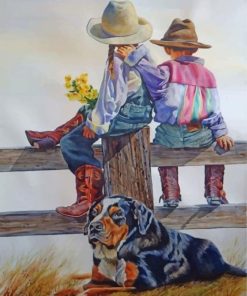 Western Siblings Dog Paint By Numbers