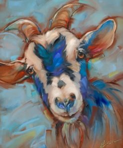 Vintage Blue Goat Paint By Numbers