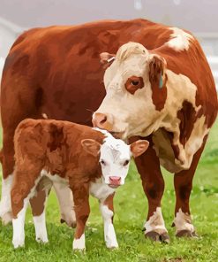 White and Brown Calves Paint By Numbers