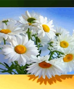 3D White Flowers Aesthetic Paint By Numbers