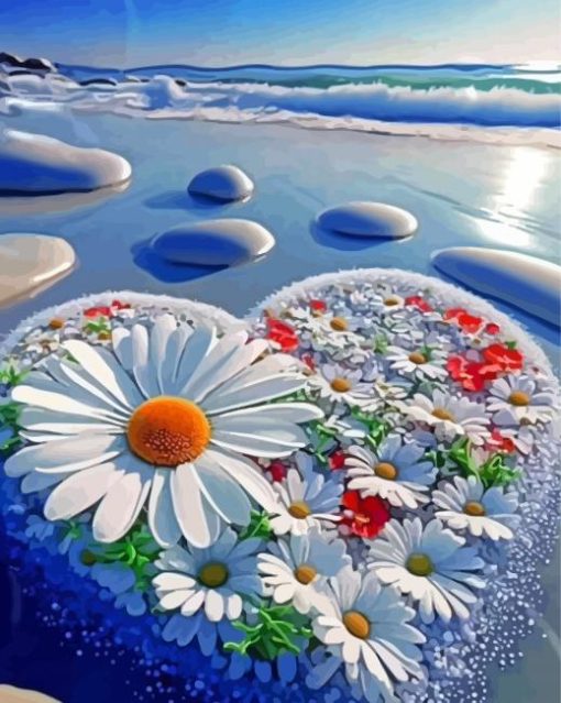 white-tropical-floral-heart-paint-by-numbers