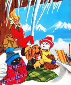Winter Skiing Animals Paint By Numbers