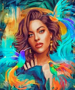 Hummingbird Woman Paint By Numbers