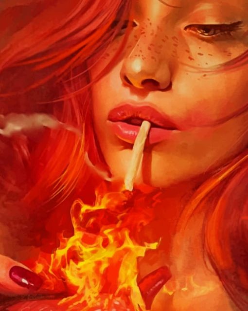 woman-burning-her-heart-paint-by-number