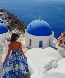 Greek Beaches and Churches Paint By Numbers
