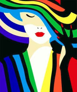 Colorful Woman Art Paint By Numbers