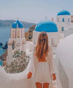 Beautiful Santorini Beach Views Paint By Numbers