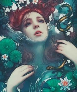 Lotus in Water Paint By Numbers