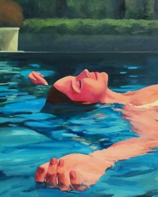 Serene Woman in Water Paint By Numbers