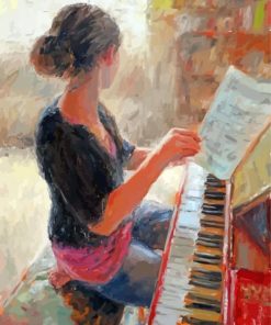 Woman Pianist Piano Paint By Numbers