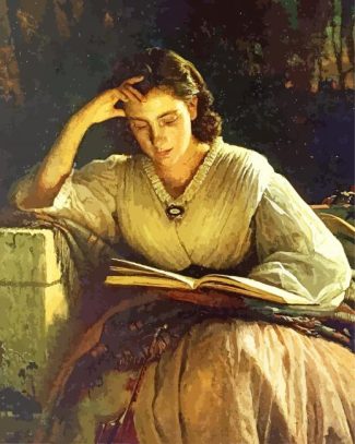 Reading Ivan Kramskoi Woman Paint By Numbers