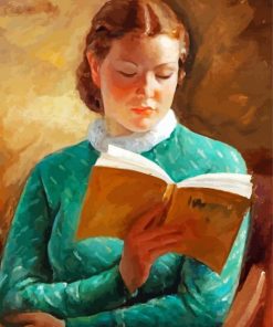 Woman Reading Book Artwork Paint By Numbers