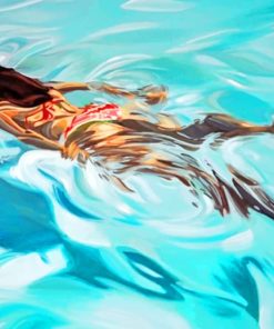 Underwater Woman Swimming Paint By Numbers