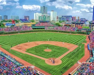 Chicago Cubs Wrigley Field Paint By Numbers