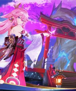 Yae Miko Genshin Impact Paint By Numbers