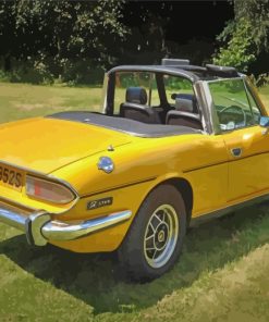 Yellow Triumph Stag Classic Car Paint By Numbers