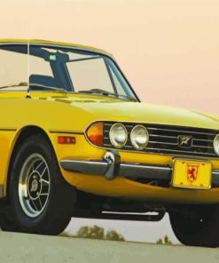 Yellow Triumph Stag Classic Car Paint By Numbers